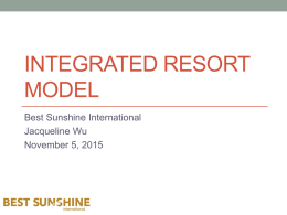 to Jacqueline Wu`s "Integrated Resort Model"
