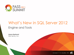 What`s New in SQL Server 2012