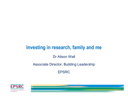 Investing in research, family and me