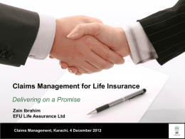 Claim Management for Life Insurance
