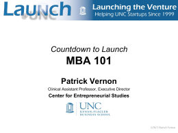 PPT - Launching the Venture