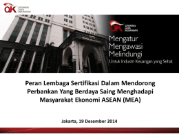 Peran Sertifikasi Perbankan