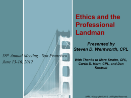 Ethics - American Association of Professional Landmen