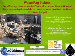 Delhi Rag Pickers - Conservation for the Oceans Foundation