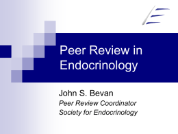Peer Review in Endocrinology - (Powerpoint)