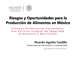 Riesgos y oportunidades para la producción de alimentos en México