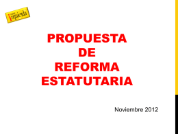 propuesta de reforma estatutaria
