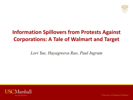 Information Spillovers from Protests Against Corporations: A Tale of