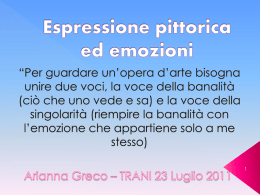 Per guardare un`opera d`arte bisogna unire due voci, la voce della
