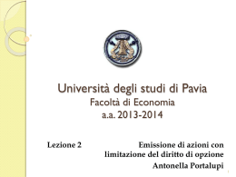 Lezione 2 limitaz diritto di opzione - Economia