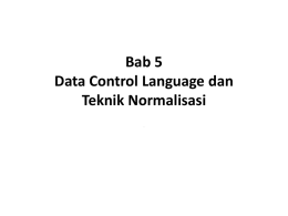 BAB 5 DCL dan Normalisasi