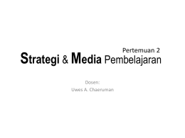 Strategi & Media Pembelajaran