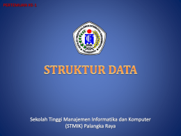STRUKTUR DATA - 3 SKS - 2011