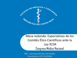 Presentacion Congres.. - Colegio de Médicos y Cirujanos de Costa