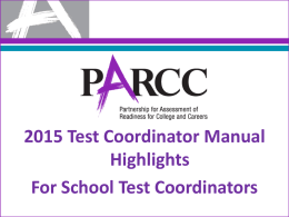 2015 PARCC TCM Section 1.0