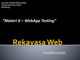 rekweb - materi 6 - WebApp Testing