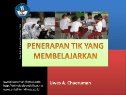 PENERAPAN TIK YANG MEMBELAJARKAN