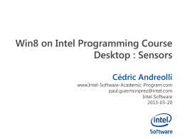 PPTX - Intel Software Academic Program