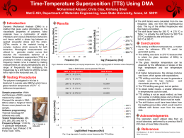 Time-Temperature Superposition (TTS) Using DMA Acknowledgments
