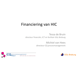 Workshop – Financiering van HIC