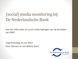(social) media monitoring bij De Nederlandsche Bank