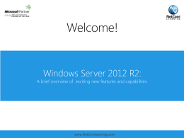 Server 2012 R2 Webinar