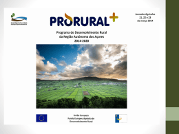 PDR - Programa de Desenvolvimento Rural da RAA 2014-2020