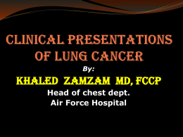 Clinical presentations of lung cancer