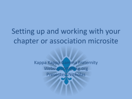 PowerPoint Presentation - Chapters Hosted by Kappa Kappa Gamma