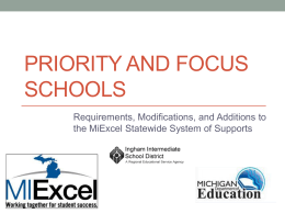 Priority and Focus Schools