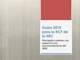 Guías 2010 para la RCP de la ERC