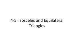 4-5 Isosceles and Equilateral Triangles.ppt