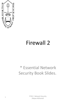 Firewall 2 - IT352 : Network Security