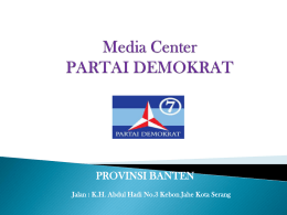 Media Center PD-Data Pemilu - Banten