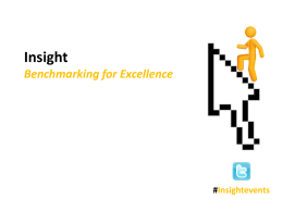 Insight Benchmarking for Excellence #Insightevents