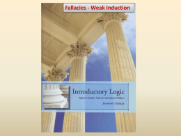 Fallacies: Weak Induction
