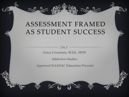 Assessment Framed as Student Success