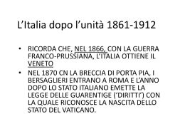 L*Italia dopo l*unità 1861-1912