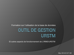 PS_OutilGestionppt_Formation - Outil de gestion URSTM