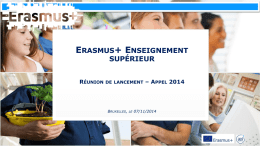 Présentation du programme Erasmus+ pour l