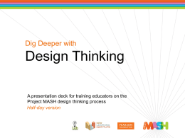 Dig Deeper with Design Thinking – Half