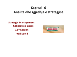 Kapitulli 6 Analiza dhe zgjedhja e strategjisë