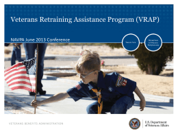 VRAP Overview - National Association of Veteran`s Program
