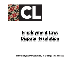Employment Law: Dispute Resolution