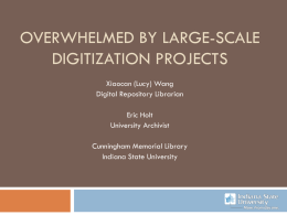 Overwhelmed by Large-Scale Digitization Projects?