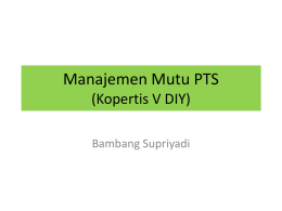 Manajemen Mutu PTS (Kopertis V DIY)