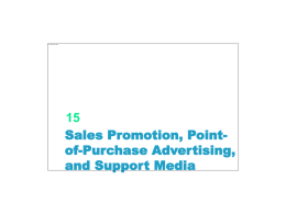 Chapter 15 Sales Promotion, Point-of