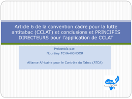 les principes directeurs tchakondor