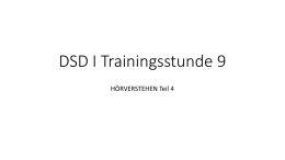 DSD I Trainingsstunde 9 HV - colegioalemanbarranquilla