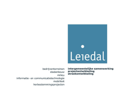 2.1 GIS Kennisplatform Leiedal - V-ict-or